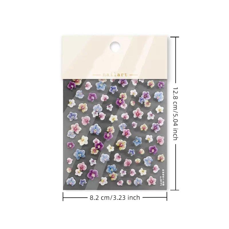 Kolorowe Phalaenopsis Frangipani Jasne Lilie Stopniowe Delikatne Romantyczne Naklejki Nail Art Manicure Naklejki Dekoracje