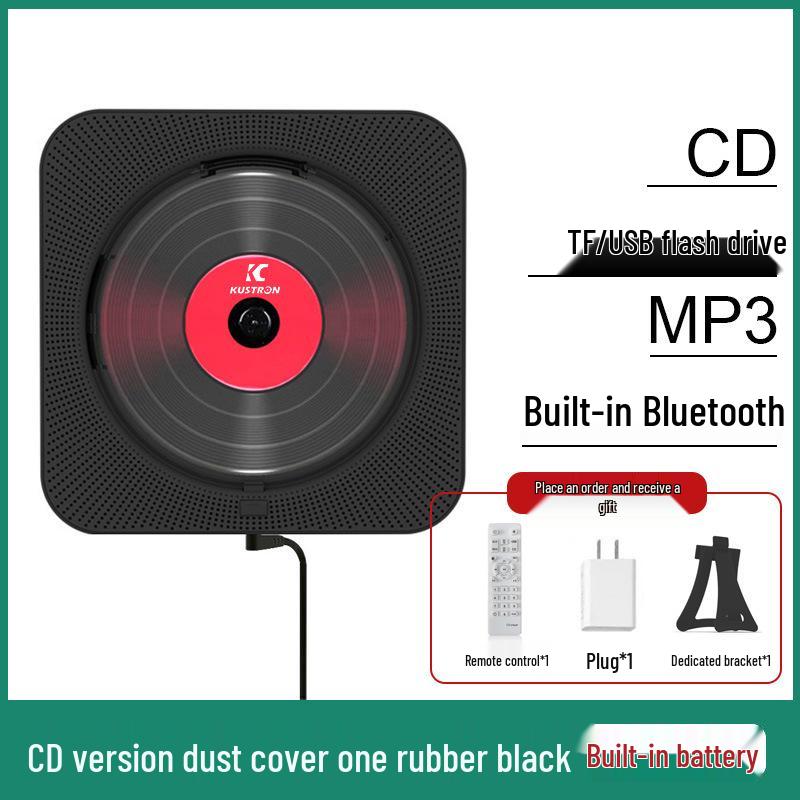 Wall-Mounted Bluetooth CD Speaker & Music Player with Cover - Early Education Learning Repeater & Radio MP3 Player