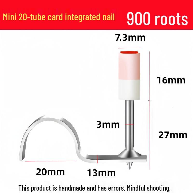 Mini Powder-Actuated Nailer for Ceiling and Concrete with Integrated Fire-Resistant Nails and Cartridge System