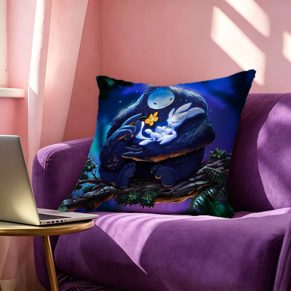Game OOri and the Blind Forest Anime Square DoubleSided printed Pillow Case Bedroom Bedside Pillow Sofa Cushion Cover
