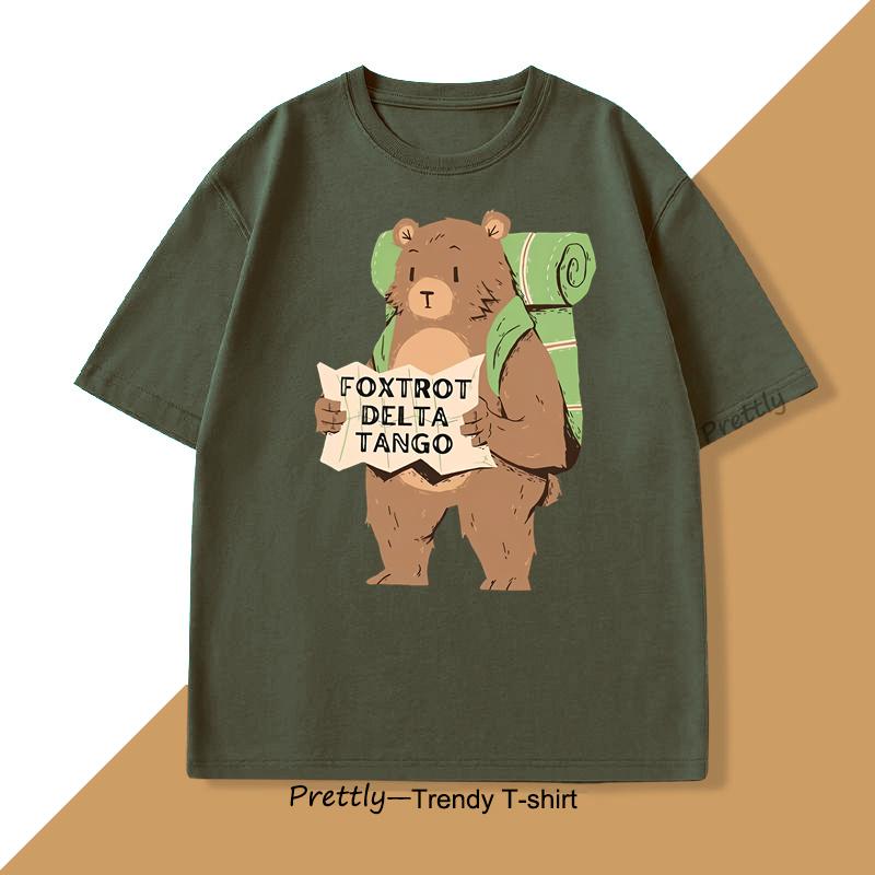 T Shirt Foxtrot Delta Tango Graphic T Shirts for Men Women Loose Casual Clothing Fashion Short Sleeve Tshirt
