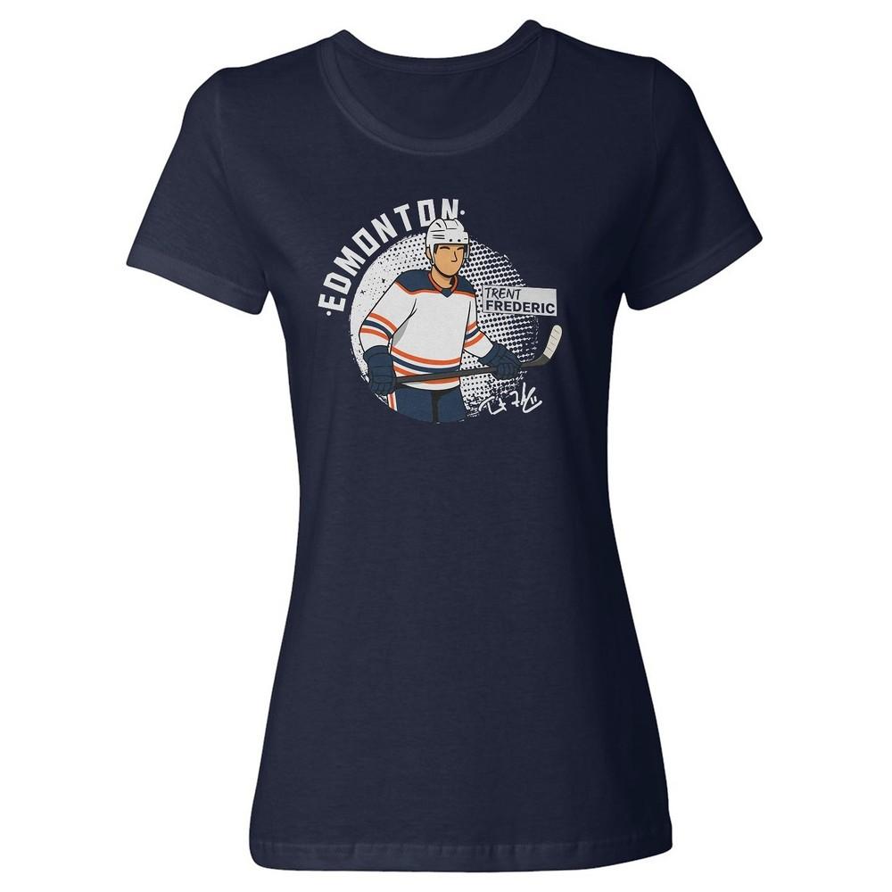 Трент Фредерик Вдохновленный Хоккеем - Футболка с Круглым Вырезом для Фанатов Эдмонтона Унисекс S