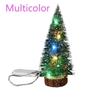 1pc LED Light Mini Artificial Christmas Trees Decorations  Festival Tabletop Miniature Snow Frost Xmas Tree Decor 4Sizes