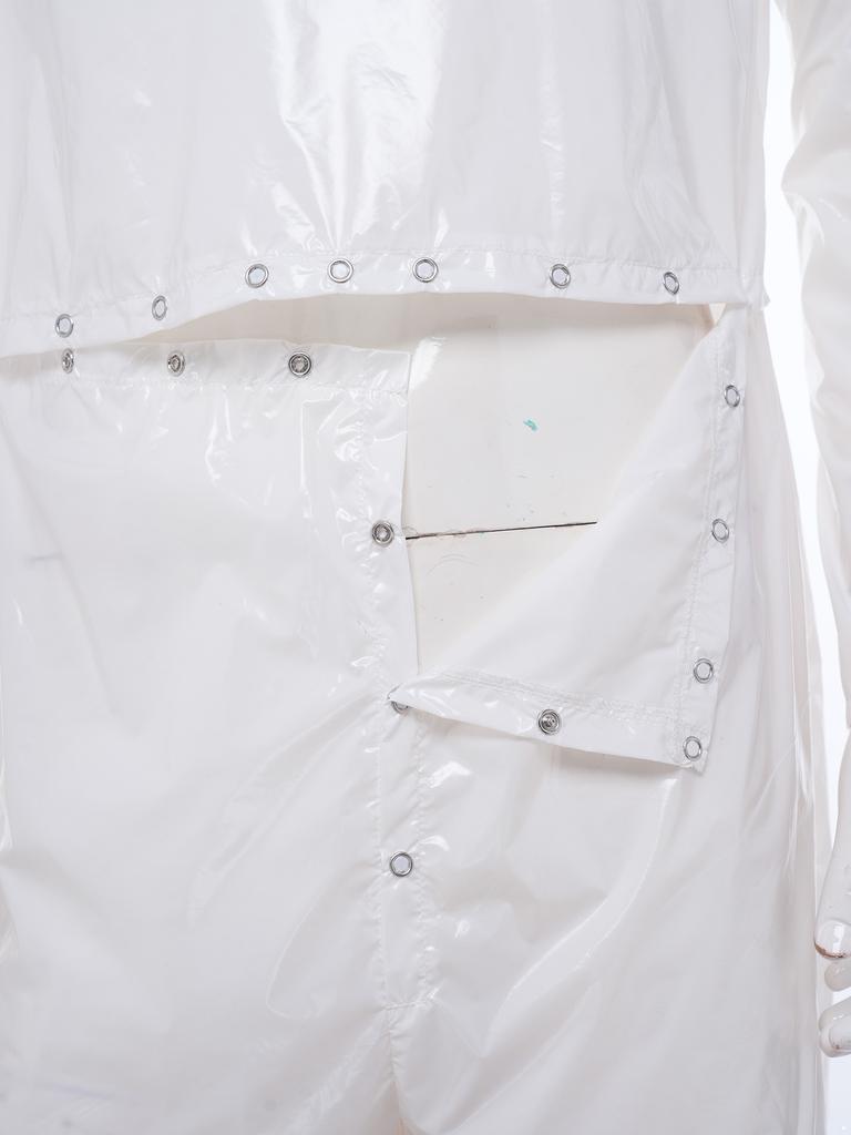 S-3XL Tuta da Sauna Impermeabile per Uomo Tuta Intera a Maniche Lunghe Pulsanti sulle Spalle Vita Cavallo Boxer Staccabili Body per Costumi da Bagno