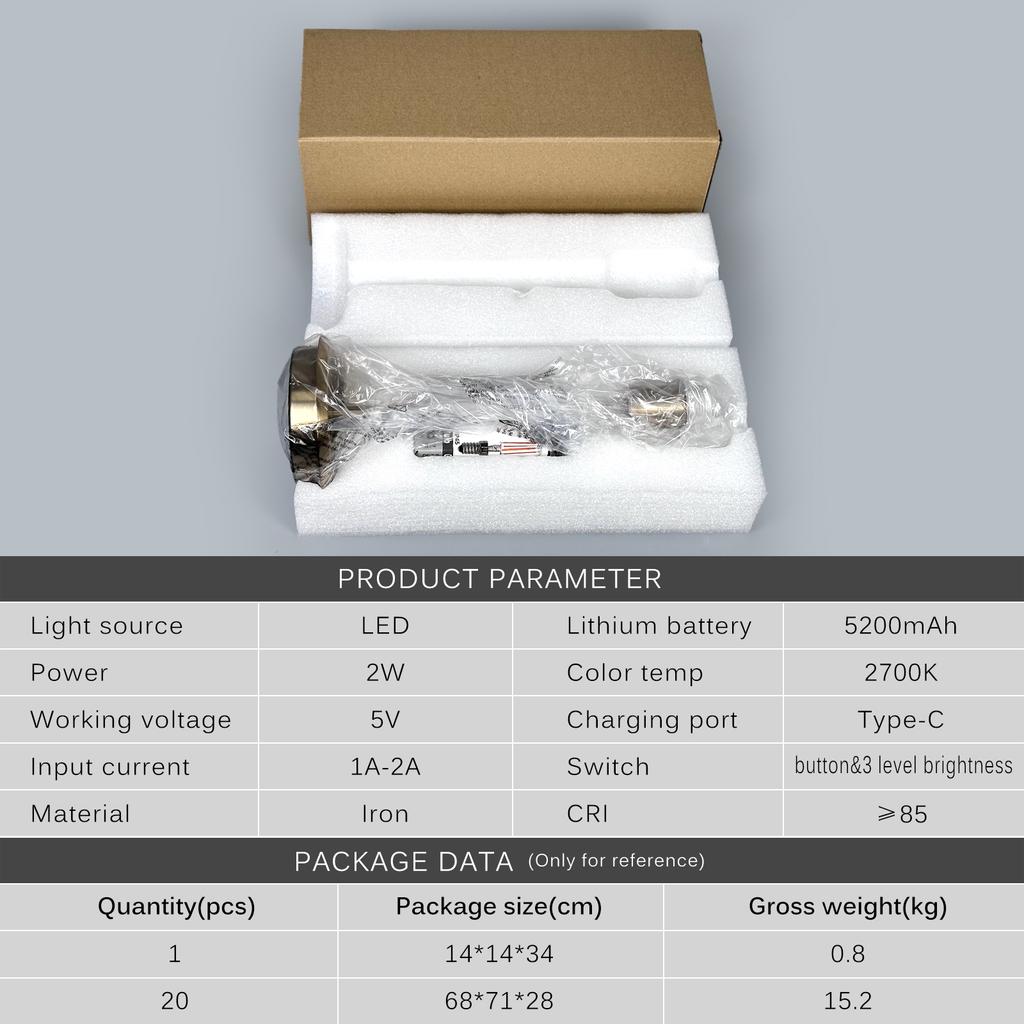 Modern Rechargeable Led Table Lamps Cordless Restaurant Fabric Desk Lamp Bedside Light