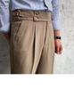 Naples Men's Trendy Casual Italian Business Style High-Waisted Nine-Point Pants 