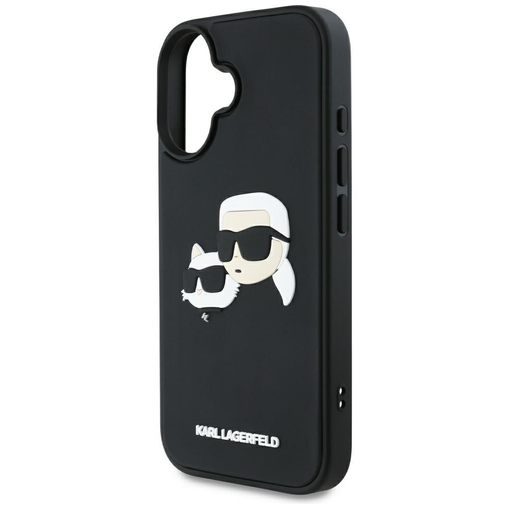 Etui Karl Lagerfeld Hc 3D Rubber Double  Heads Do Iphone 16 Czarny