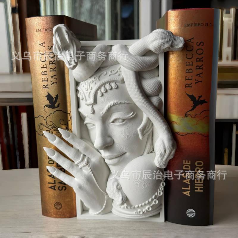 New Fantasy Medusa Bookshelf Decoration Home Bookstand Ornament Living Room Desktop Decoration Resin Crafts