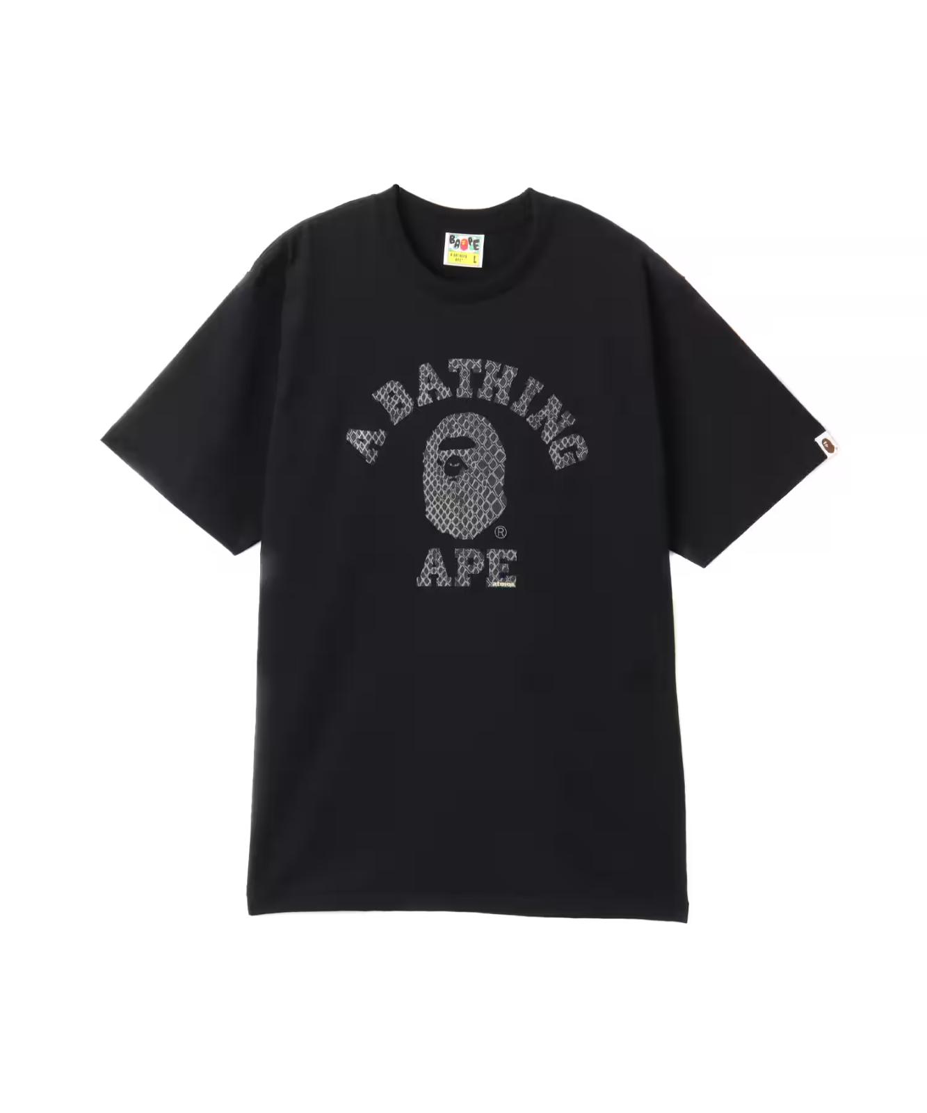 A BATHING APE atmos Bape A Bathing Ape G-Snk College Tee Black M