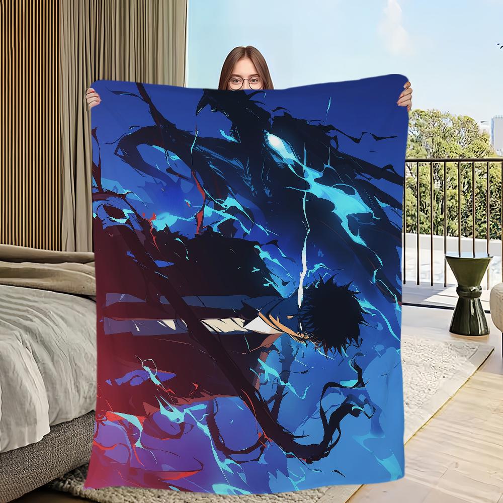 Anime S-Solo L-Leveling Printed Comfortable and Soft Sofa, Living Room Bed, Bedroom Blanket Suitable for Travel and Gifts