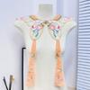 Vintage Butterfly Shape Collar Embroidery Flower Detachable Faux Collar Women Neckwear Horseface Skirt Removable Collar