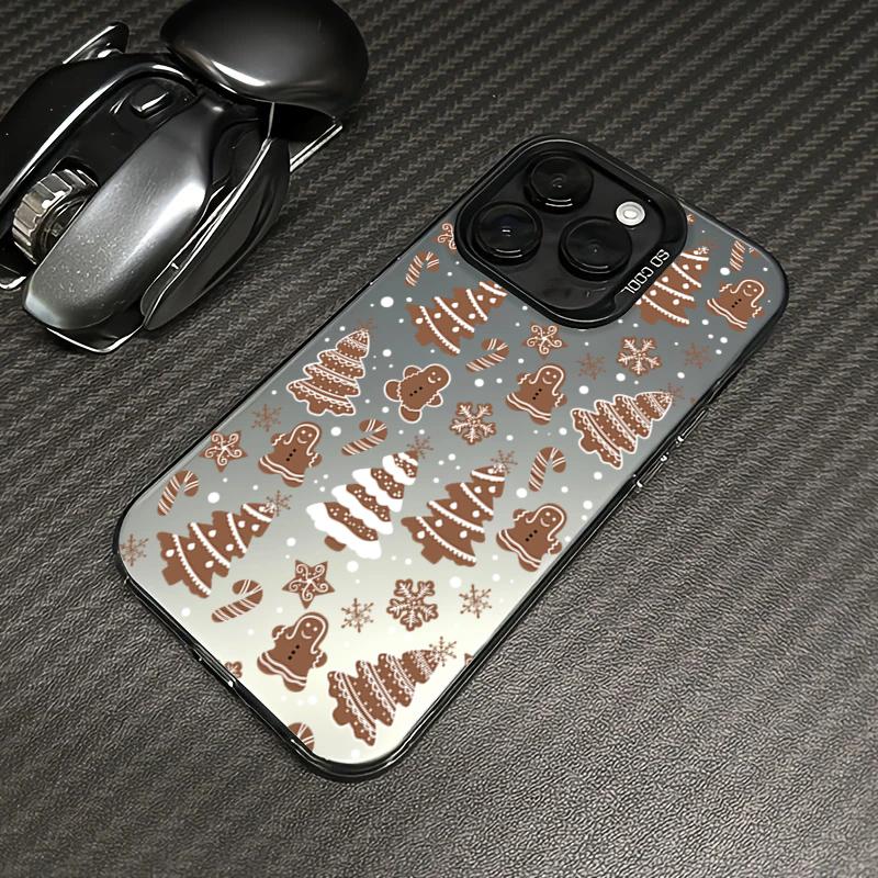 Christmas Gingerbread Tree Candy Pattern Design Protective Cover for iPhone 17 16 15 14 13 12 11 16E Series Pro Max Plus