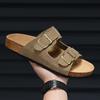 Pánské kožené sandály pro muže Plážové sandály Pánské pohodlné pantofle Originální značky Obuv Léto Muži 2025 Značkové pánské boty