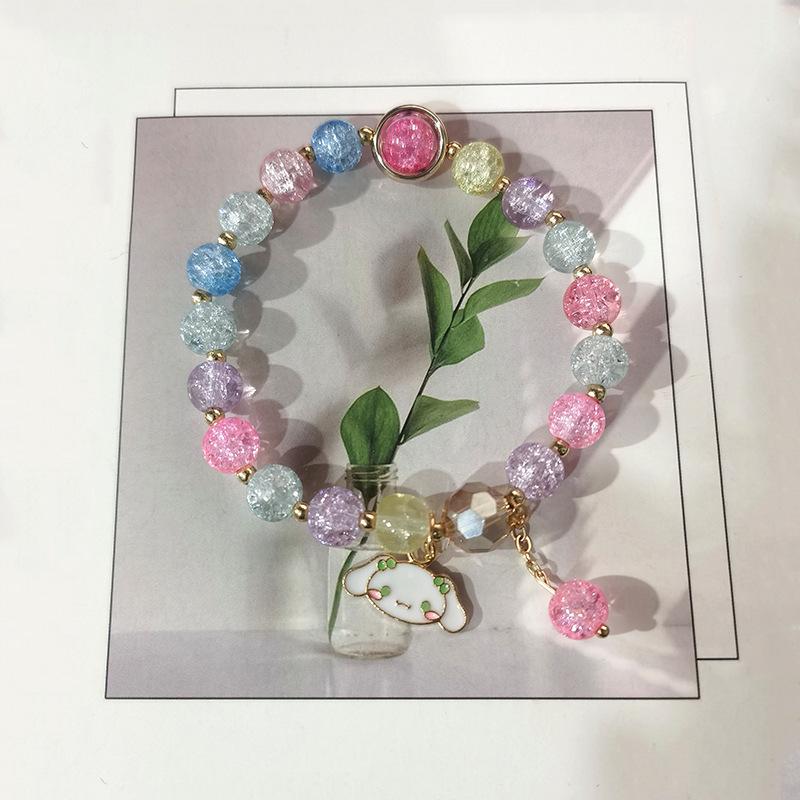 Sanrio Strawberry Bear & Kuromi Beaded Bracelet - Cute Christmas Gift for Friends