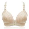 Thin front button bra without steel rim, large size, comfortable gathering bra, underwear