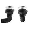 Marin Yacttillbehör 25 mm Nylonplast Genomskrovs Länspump Avloppsutloppsfitting