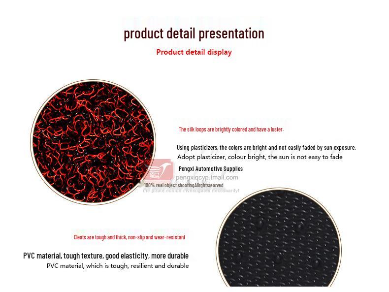 Adjustable Motorcycle Universal Coil Foot Pad Doormat - Cuttable PVC Mat for Entrance & Doorway