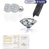 Moissanite 925 Silver Stud Earrings 0.06 CT Round Cut 14K White Gold Plated