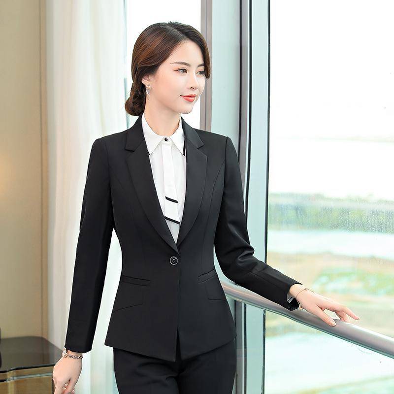 Solid Color Professional Women's Suit for Workwear