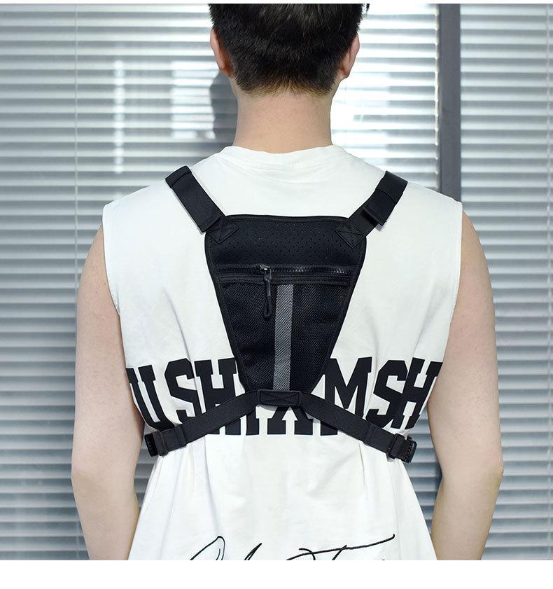 Men's Casual Cycling & Hiking Chest Bag - Functional Vest Bag for Running & Fitness