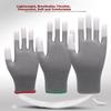 PU Coated Nylon Gloves, Protective Work Wear, Abrasion-Resistant, for Handling And Packaging, Thin Rubber Gloves, Sun-Protective, Gray/12 Pairs/S