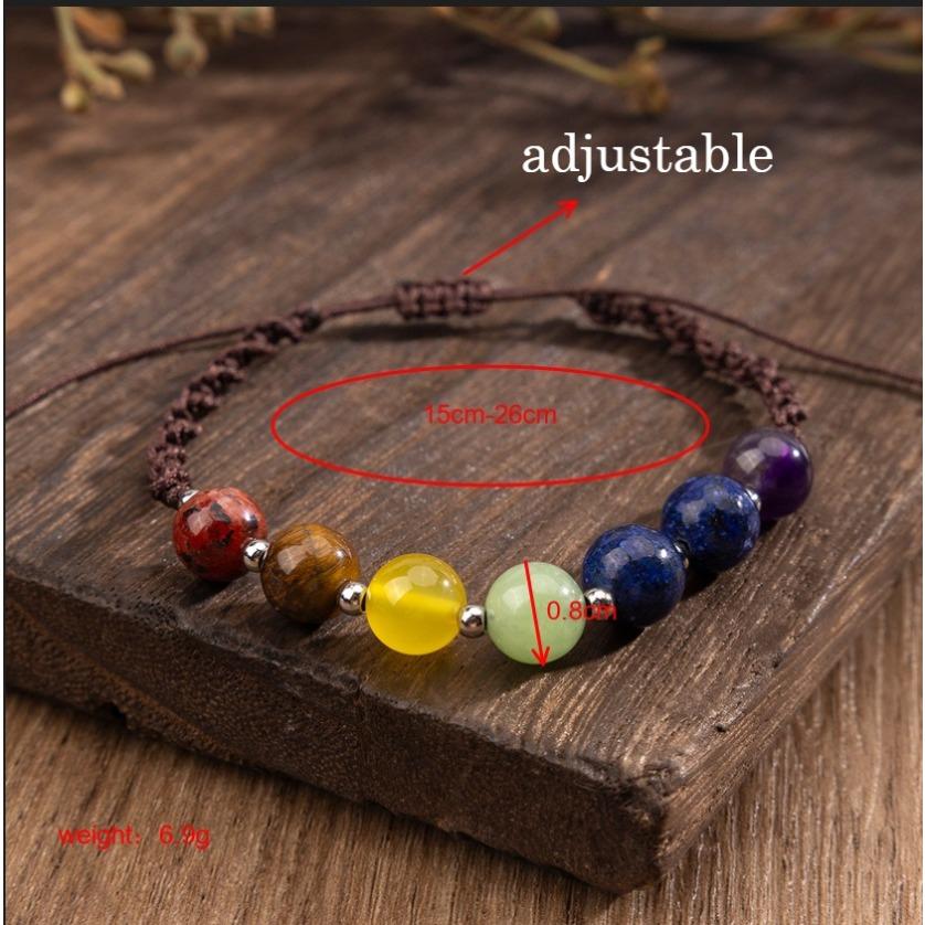 Natural Crystal Bracelet, Woven Multi Treasure Bracelet, Adjustable, DIY Bracelet, Accessory, Christmas Gift, Stocking Stuffers, Valentine's Day Gift