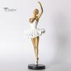 Figurină Balerină Figurină, Statuie Balerină cu Bază Rotundă Stabilă, Figurine cu Bază Contragreutate din Rășină, Decor Artistic Elegant pentru Birou pentru Dormitor