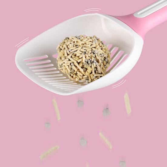 Kätzchen Katzenstreu Schaufel Langer Griff Einfache Filtration Umweltfreundlich Praktisch Katzenstreu Schaufel Haustierprodukt