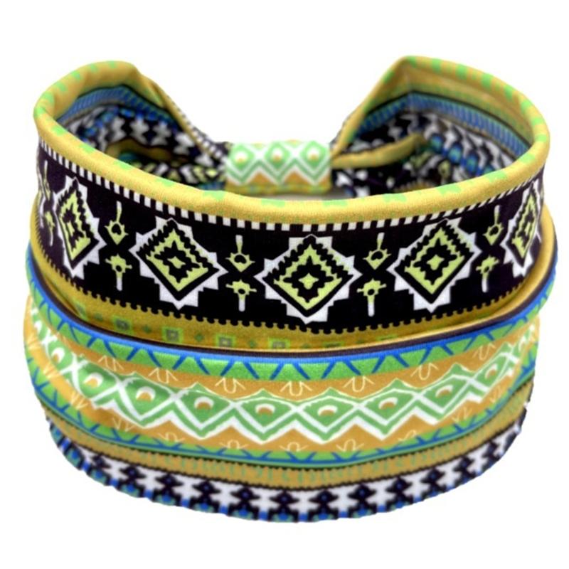 Atmungsaktives Stirnband für Damen Sport Haarband Böhmischer Stil Stirnband Weiblich Elastisches Kopfband Sportliches Kopfzubehör