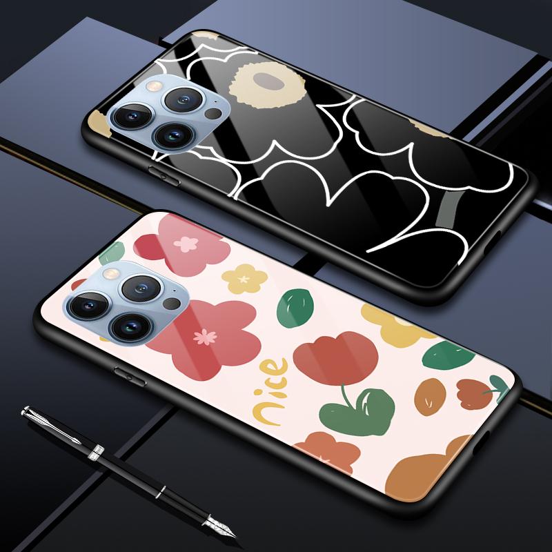 Tempered Glass Phone Case For OPPO Reno13 Reno14 Realme 11 12Pro 14 GTNeo6 C21Y C53 C75 OnePlus Nord2 NordCE3Lite Soft Edge Shockproof Smooth Shell