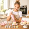 Stainless Steel Cake Decorating Nozzles 8 Piece Set Includes Various Piping Tips with Coupler for Baking and Cake Decorating Tools