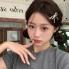 Cute Metal Bow Heart Crystal Hair Clip – Bangs & Flyaway Clamp for Twin Tails Hairstyle, Viral Influencer Style Hair Accessories