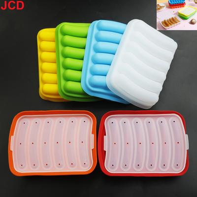 Sausage Maker Mould 6 Cavity Silicone DIY Ham Hot Dog Making Moulds With Lid Kitchen Household Sausages Cake Baking Tools Molds