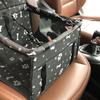 Pet Car Booster Seat Breathable Washable Easy Assembly Portable Pet Car Seat for Pets Dogs and Cats Black Bone