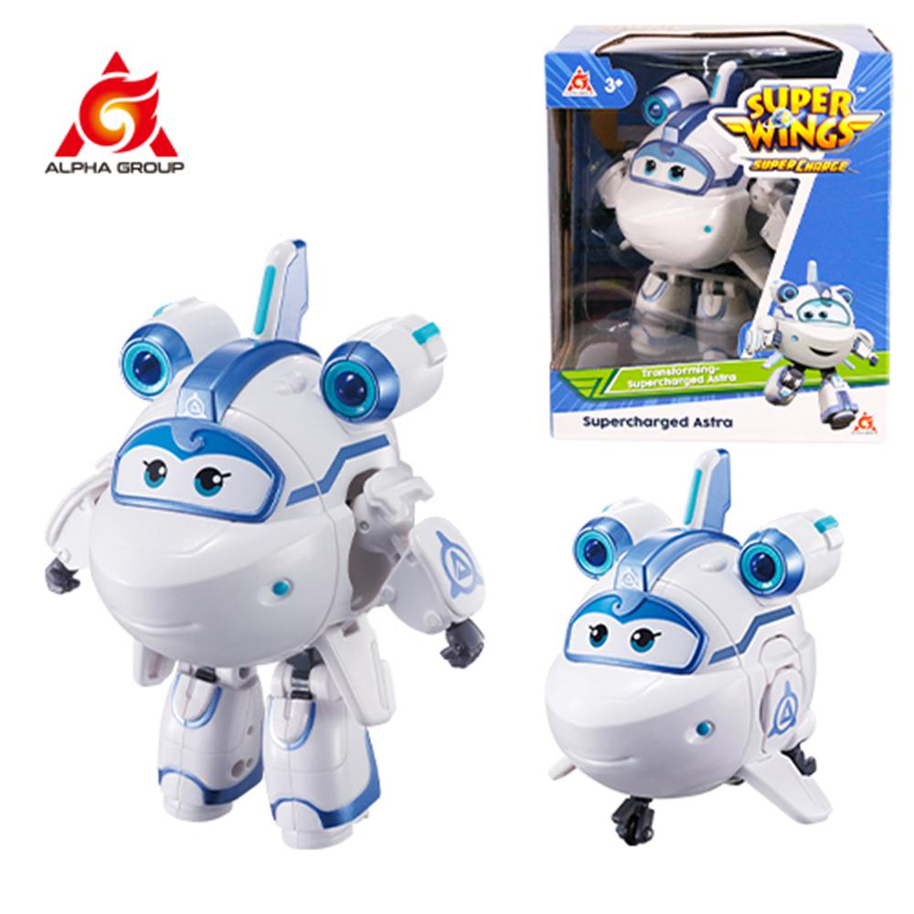 Super Wings 5 Inches Transforming Ellie Transforms from Airplane to Robot in 10 Steps Deformation Anime Action Figures Kid Toys
