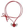 OTHER-worldly Heart Wings Pendant Necklace [Red]