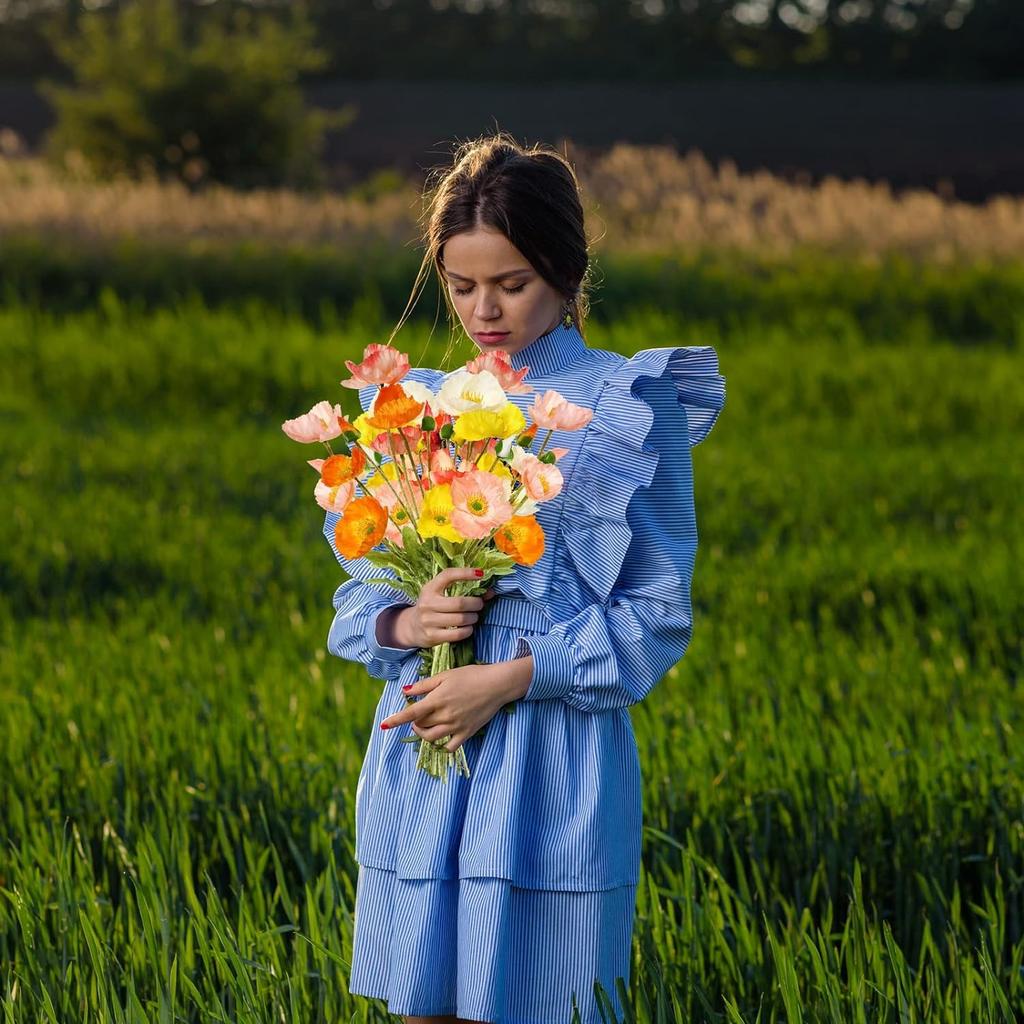 Artificial Poppy Flowers Bouquet Silk Fake Flowers For Home Decor Garden Marriage Room Wedding Decoration DIY Vase Accessories