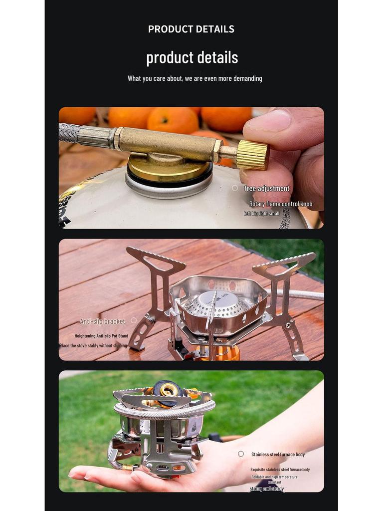 Tuocun Portable Outdoor Camping Stove: Folding High-Altitude Gas Burner