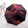 Jack Skellington Themed Automatic Opening and Closing Umbrella, Brightly Colored 8-rib Portable Umbrella, Suitable for Men and Women, A Perfect Gift f