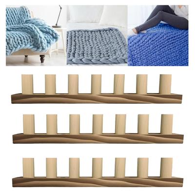 DIY Chunky Knit Blanket Loom Wooden Modular Weaving Frame for Hand Knitting Cozy Throws Suitable for Home Crafting