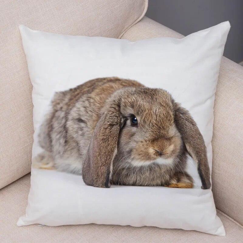 Sofa Car Home Decor Cute Rabbit Cushion Cover Bedroom Living Room Pillowcase Pet Animal Pillowcase