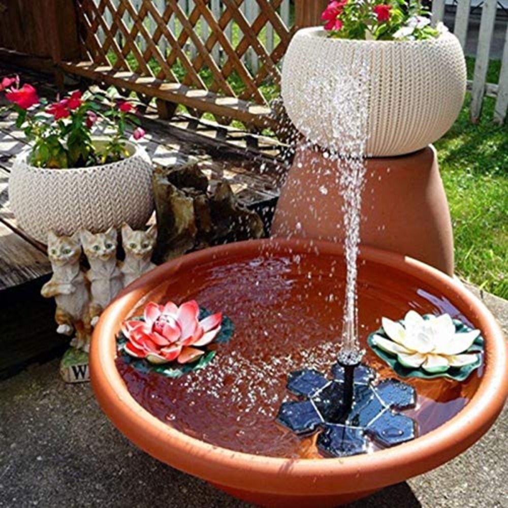 Floating Solar Powered Pump Multiple Nozzles Solar Water Fountain Bird Bath Fountain Garden