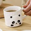 390ml Ceramic Mug Cartoon Panda Shape Large Capacity Ceramic Coffee Mug with Chinese Elements High Temperature Resistant Office Cup
