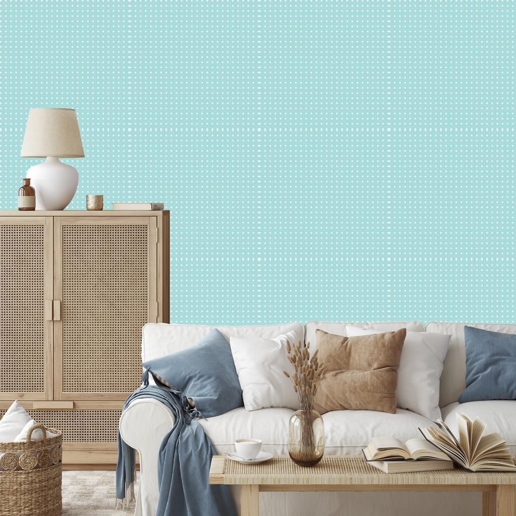 Celadon Dots Wallpaper for Living Room and Bedroom 50x1000