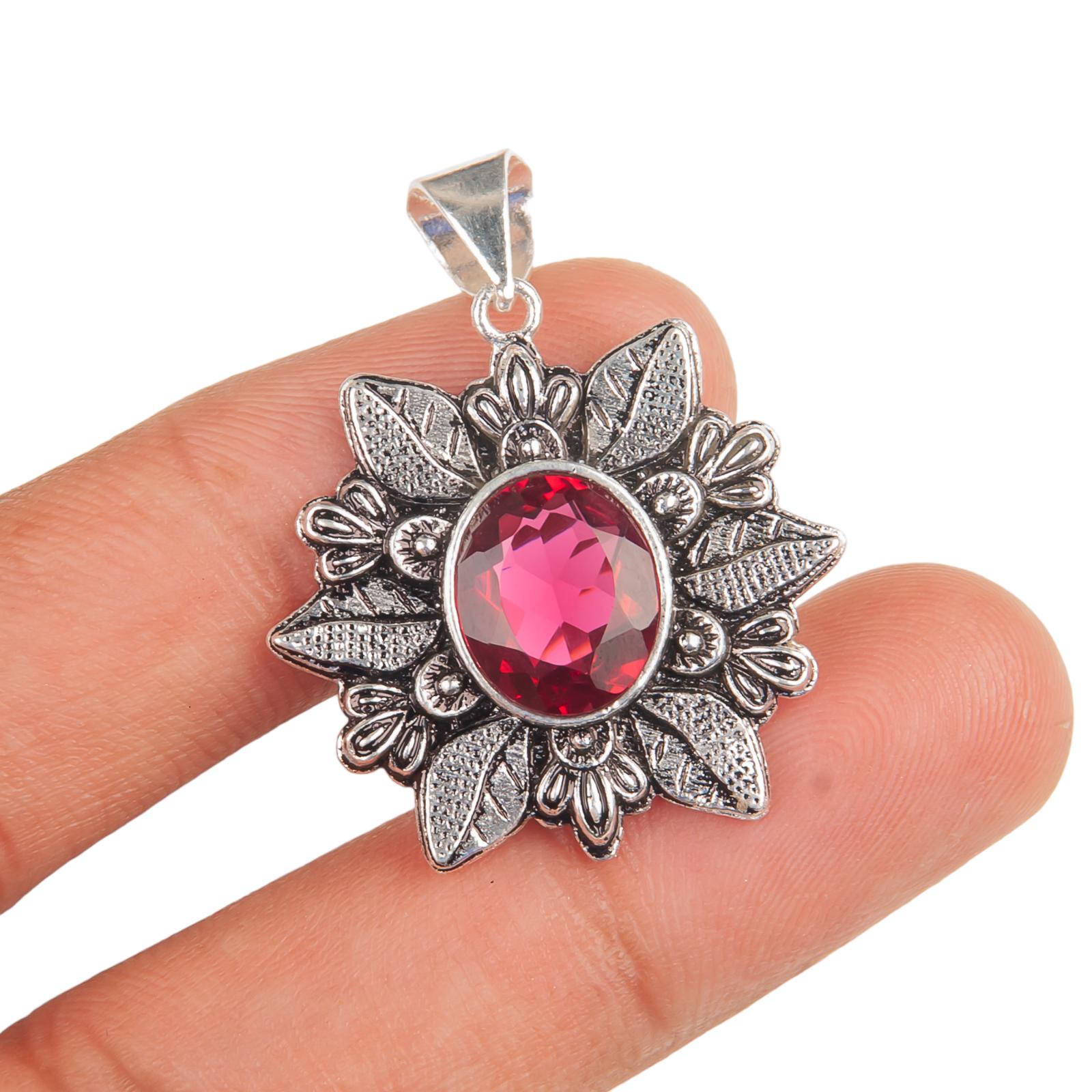 

Редкий розовый рубеллитовый драгоценный камень 925 стерлинговое серебро ювелирные изделия свадебная подвеска 1,59 CP-14-6