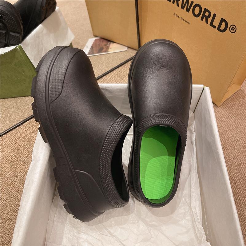 2024 New Men's and Women's Work Footwear EVA Lightweight Workshop Water Sandal Rubber Solid Color Simple Nurse Shoes