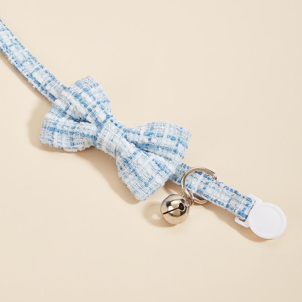 Bow Cat Collar Adjustable Pet Bow Tie Collar with Safety Buckle and Bell Decoration Suitable for Kittens & Puppies Cat Necklace