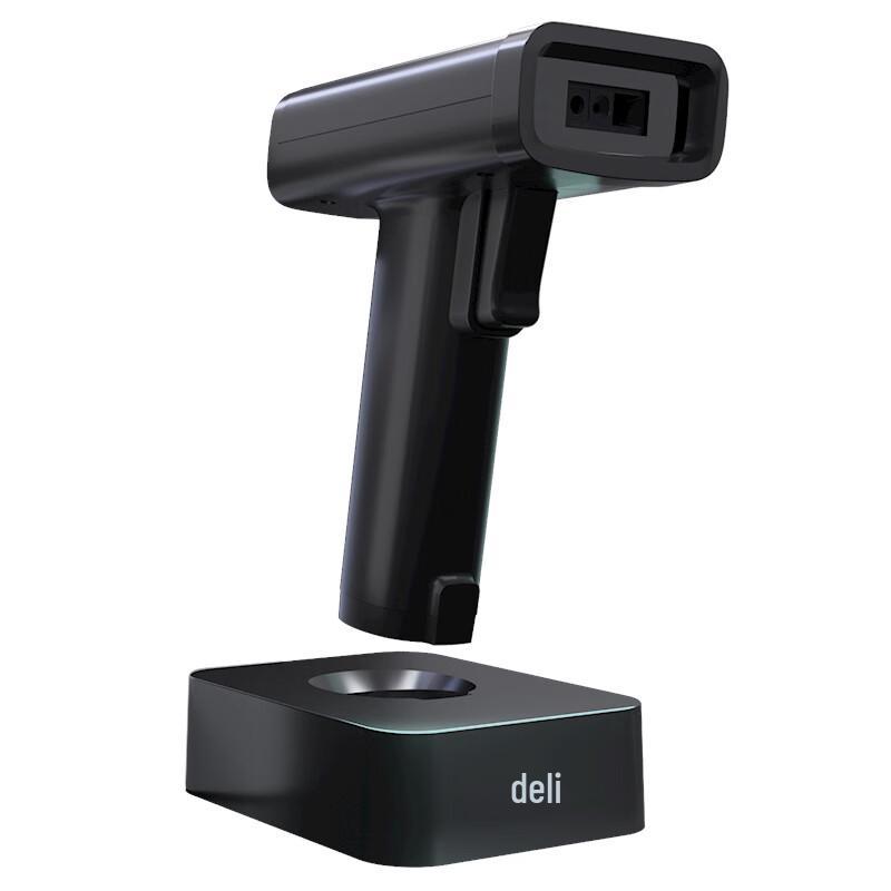 Deli 14970W Wireless 1D/2D Barcode Scanner with Charging Base