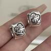 Xiaomi 925 Sterling Silver Vintage Earrings For Women Trendy Simple Retro Flower Earring Jewelry Prevent Allergy Party Accessories Gift