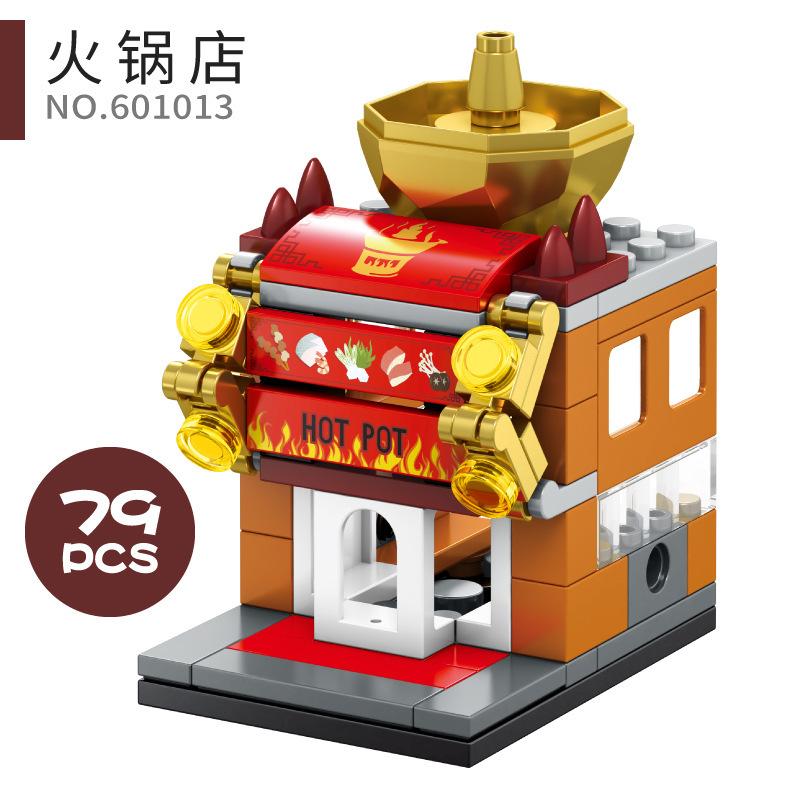 

Sembo Mini Street View Shops Kids Building Blocks Friends House French Fries Popcorn Shop House Building Bricks Child Toys Gifts